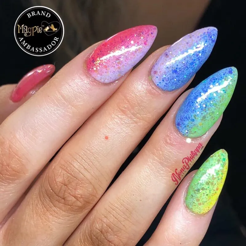 Indigo Nails Isla Glitter negleglitter gylden glød
