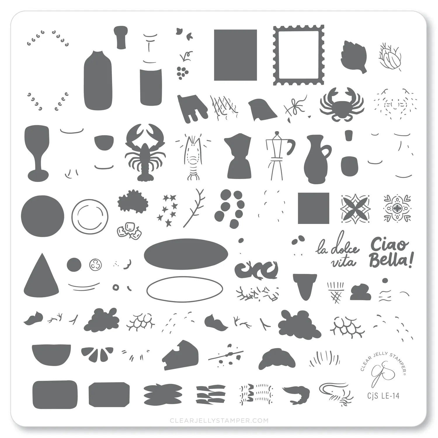 Clear Jelly Stamper Sweet Life CjSLE-14 stemplingplade mad