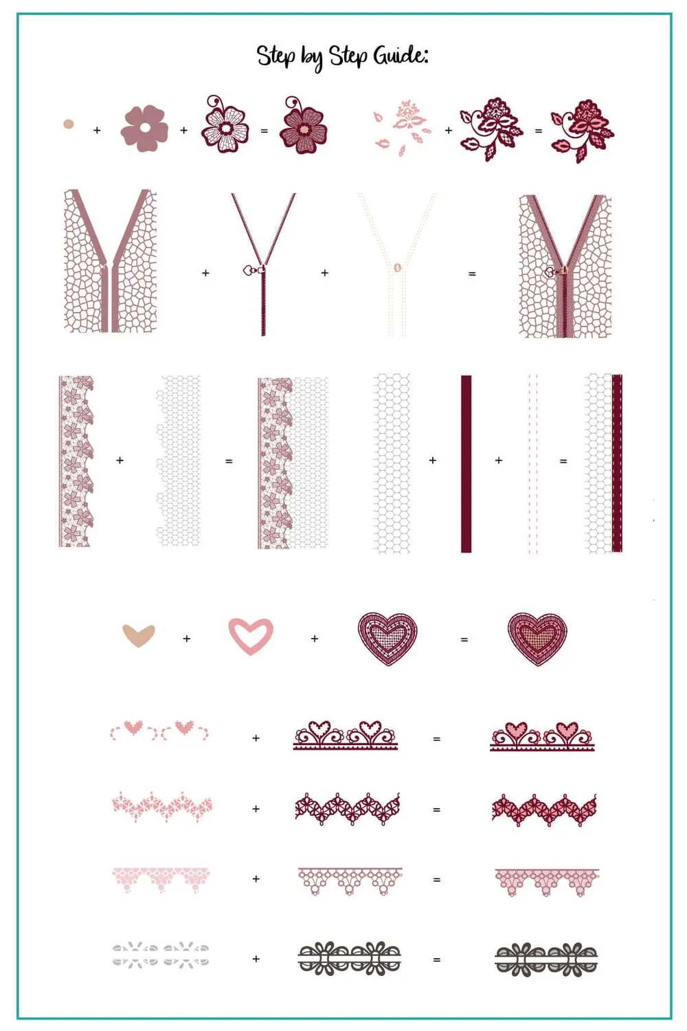 Clear Jelly Stamper Leather Lace CjSV-39 stamping blondeplade