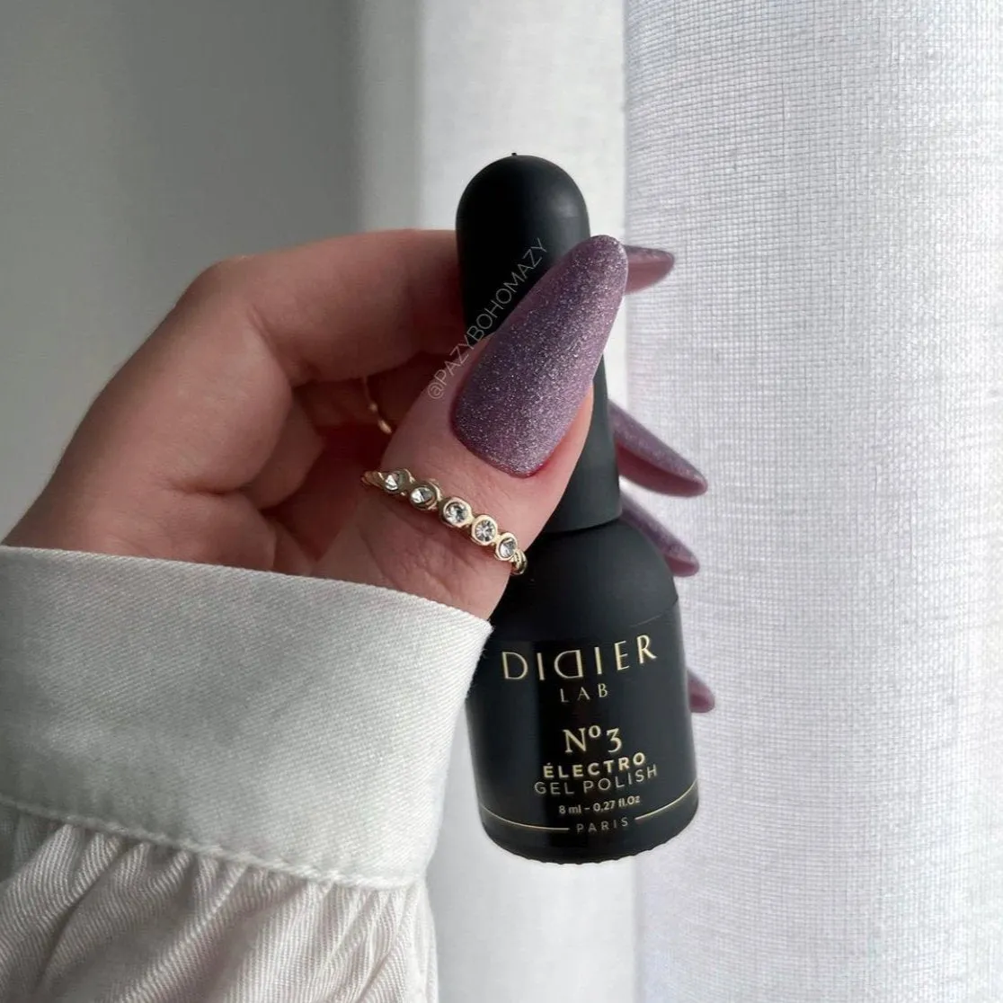 Didier Lab Electro No3 gellak lilla glitter