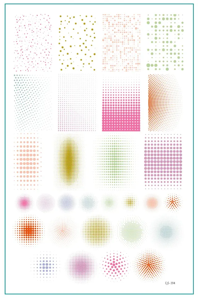 Clear Jelly Stamper CjS-393 Confetti Chic stamping plade prikker