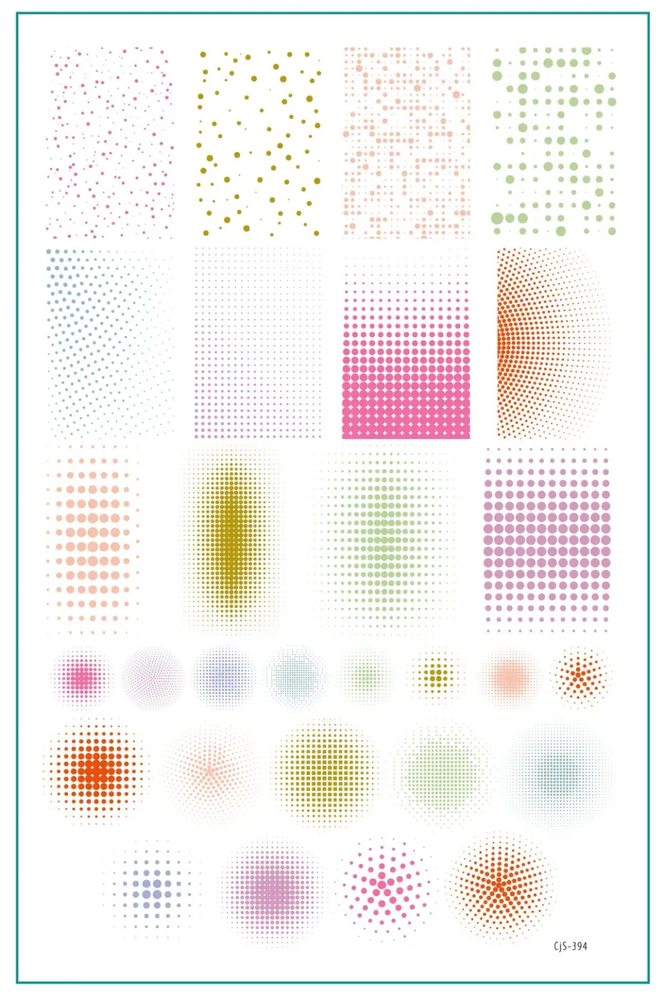 Clear Jelly Stamper CjS-393 Confetti Chic stamping plade prikker