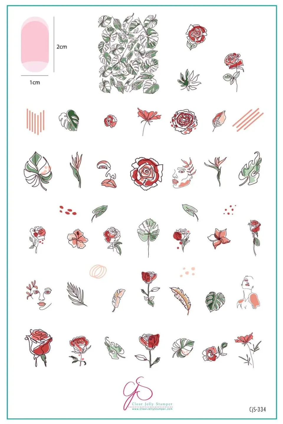 Clear Jelly Stamper CJS-334 Artsy stamping plade line art