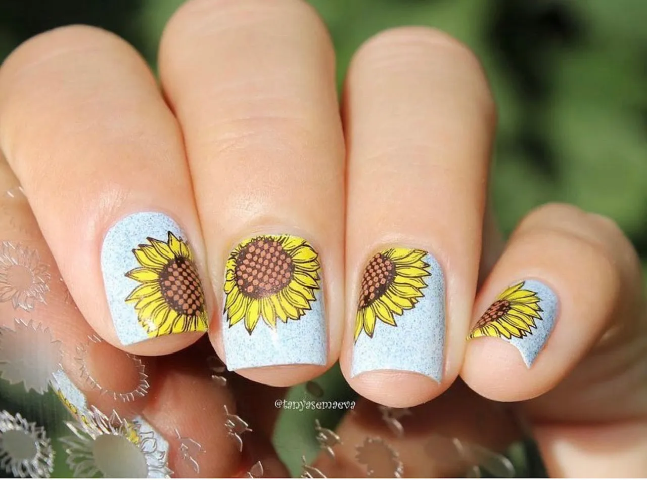 Clear Jelly Stamper CjS-163 Sunflowers stamping plade 8x8 cm