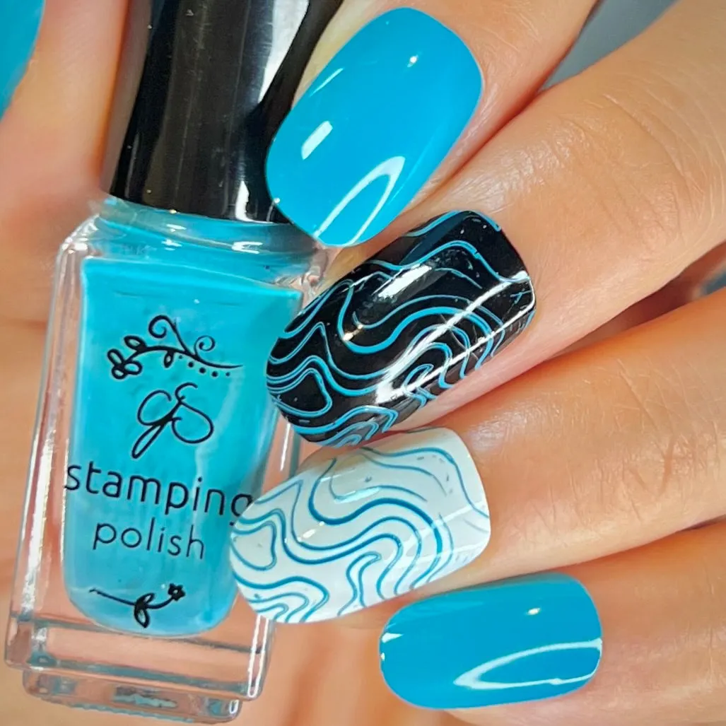 Clear Jelly Stamper 134 Teal-tally Crazy stamping lak teal 5 ml vintage