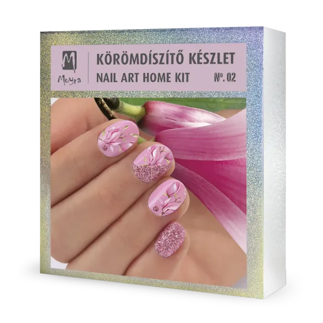Moyra Nail Art Home Kit 02 neglesæt pink glitter