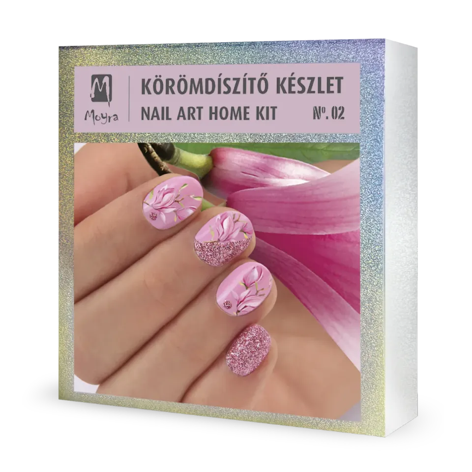 Moyra Nail Art Home Kit 02 neglesæt pink glitter