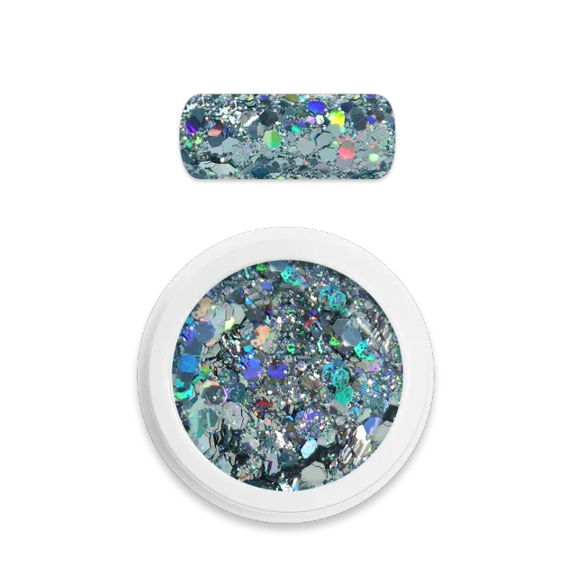Moyra Holo Glitter Mix 09 Light Blue negleglitter 3 g holografisk