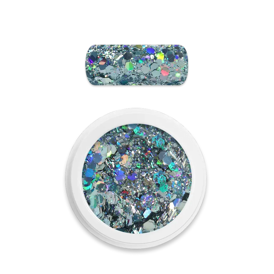 Moyra Holo Glitter Mix 09 Light Blue negleglitter 3 g holografisk