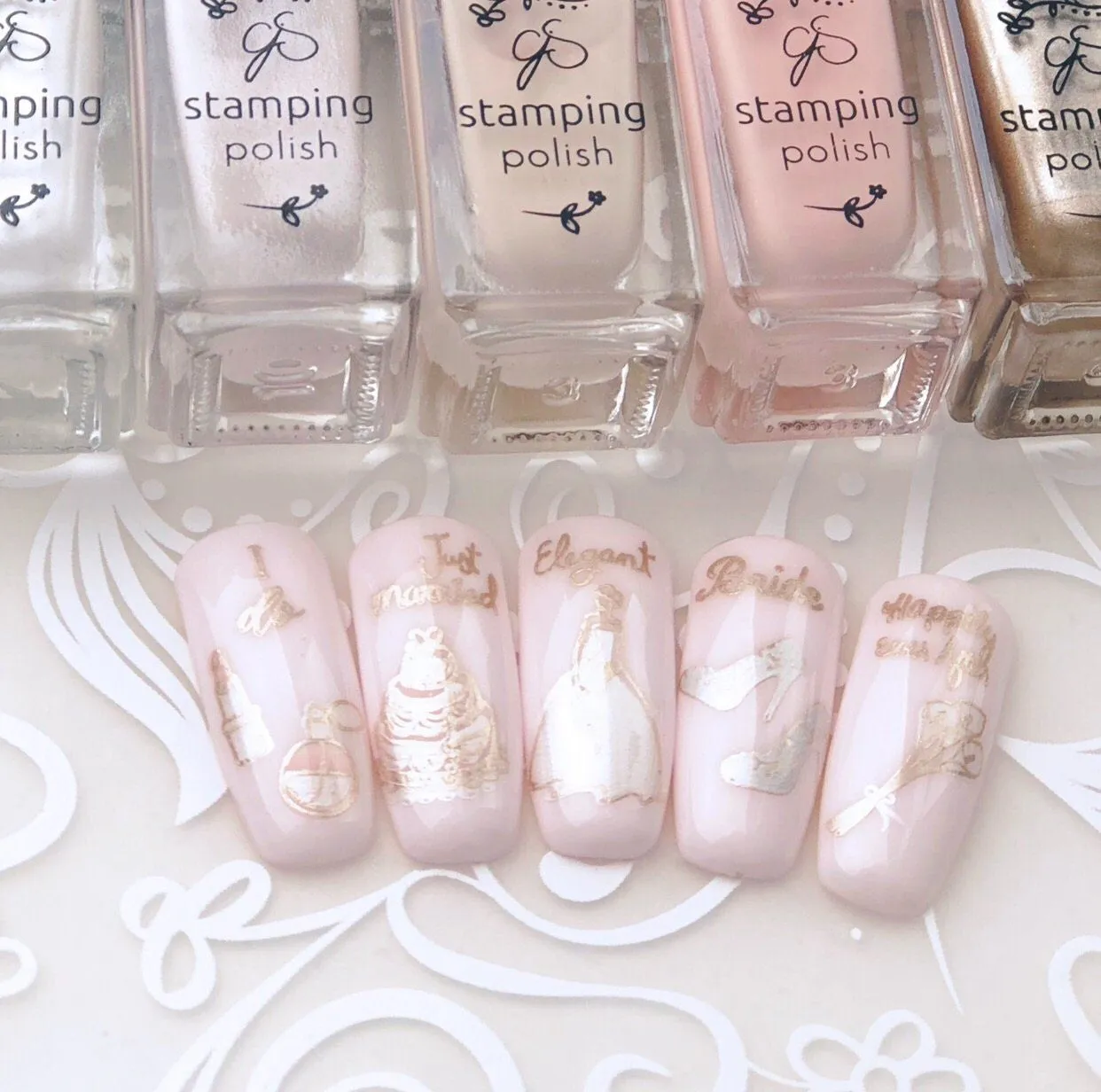 Clear Jelly Stamper CjS-70 Here Comes the Bride stempelplade stor