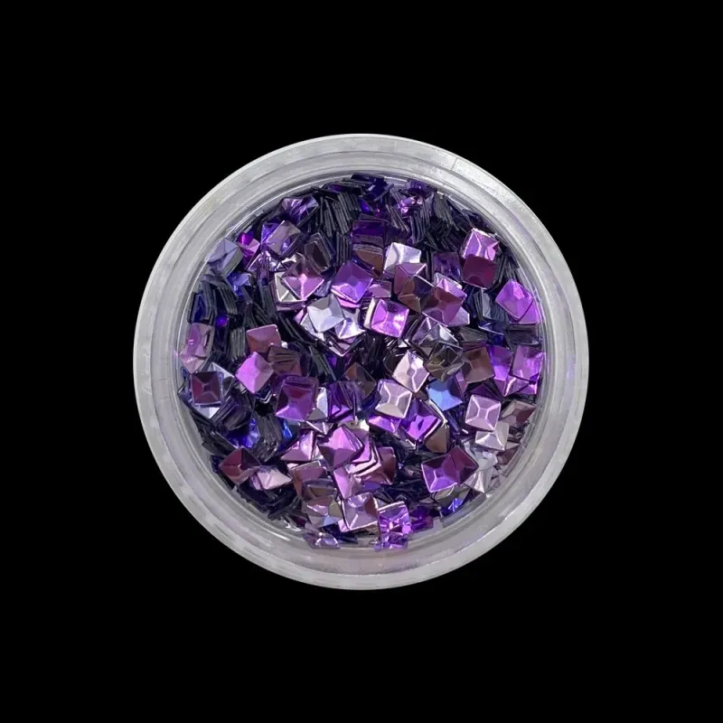Indigo Nails Beautystones 3D Square Purple/Pink neglesmykker