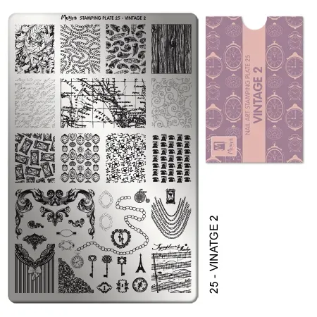 Moyra 25 Vintage 2 stampingplade stor