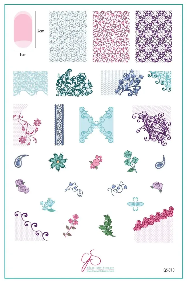 Clear Jelly Stamper Dainty Delights Two CjS-310 stampingplade stor