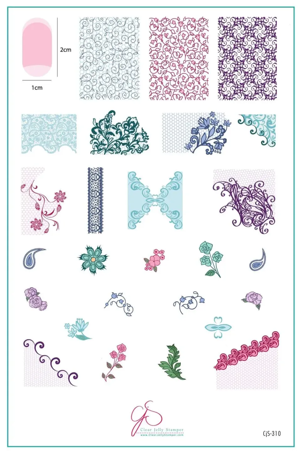 Clear Jelly Stamper Dainty Delights Two CjS-310 stampingplade stor