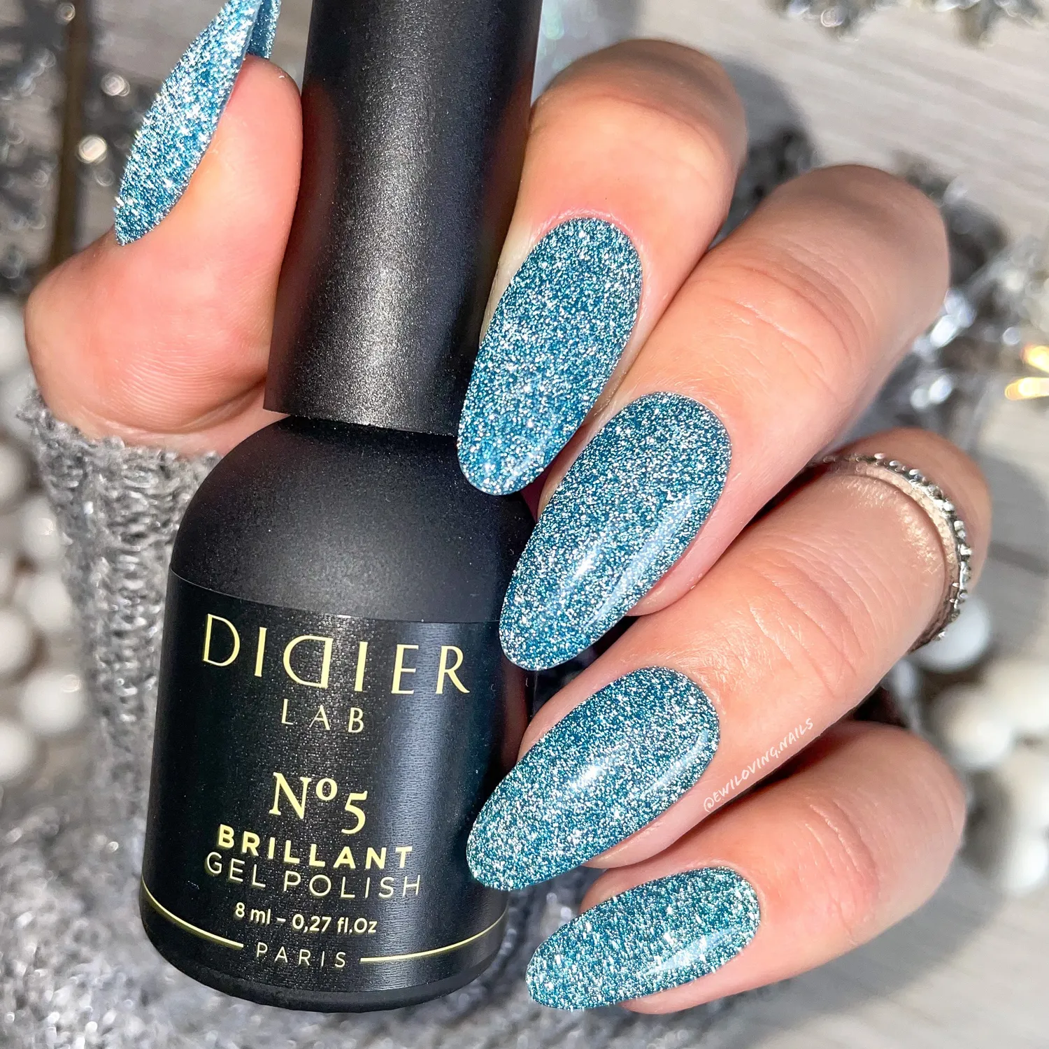 Didier Lab Brillant No 5 gellak 8 ml blå glitter