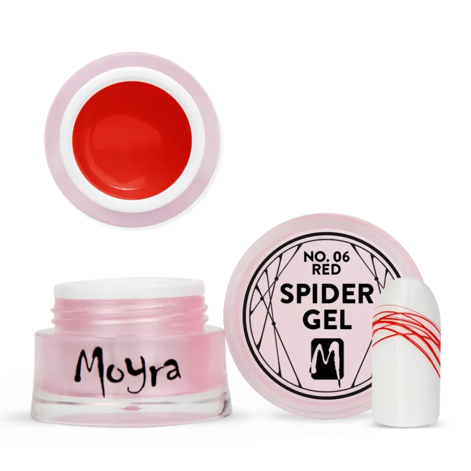 Moyra Spider liner gel 06 Red – 5 g tynde linjer
