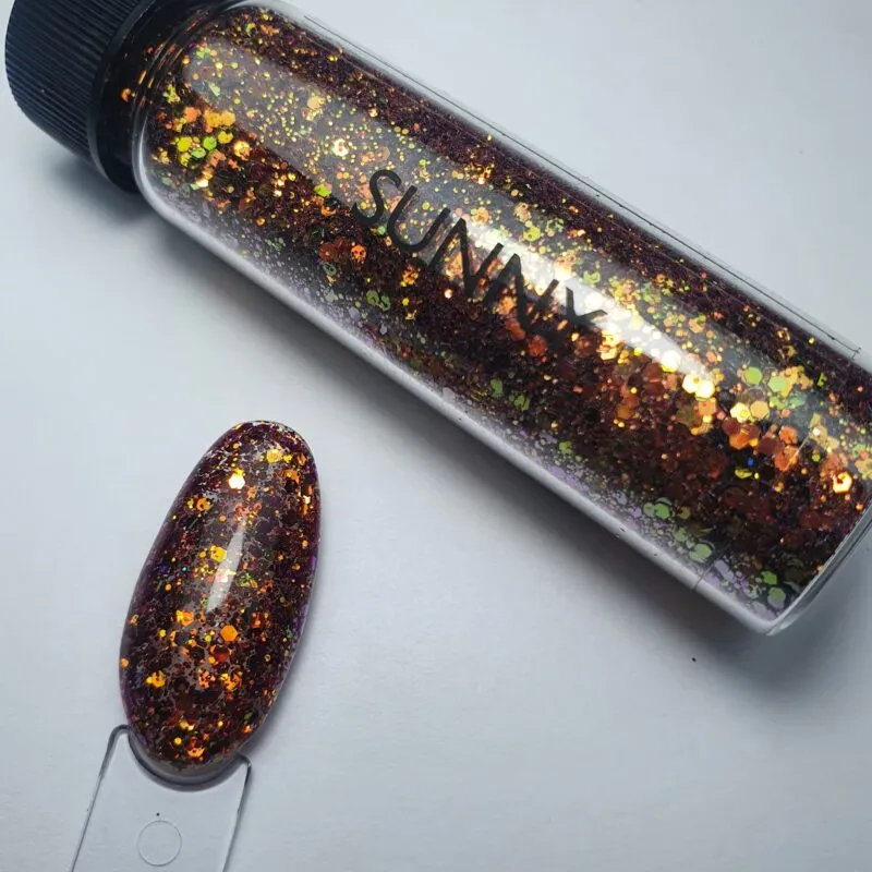 Indigo Nails Beautystones Sunny negleglitter solgul glimmer