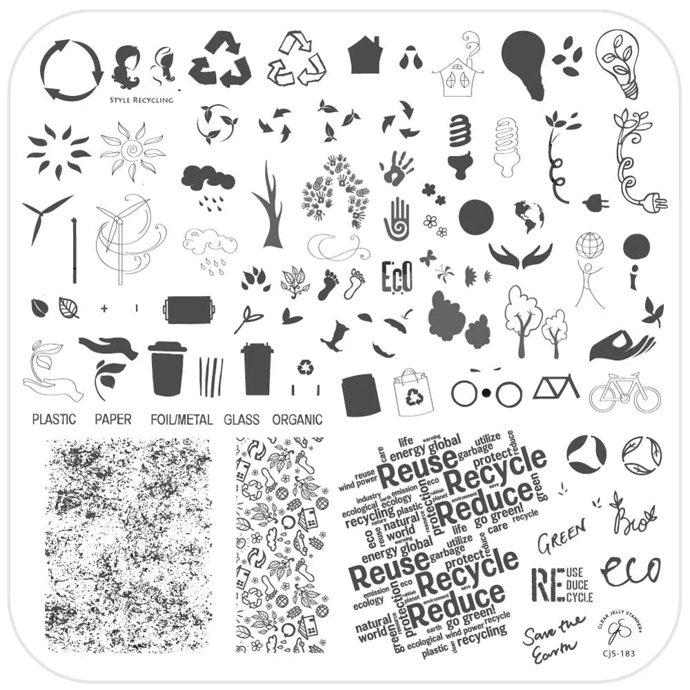 Clear Jelly Stamper CJS-183 stamping plade recycle this