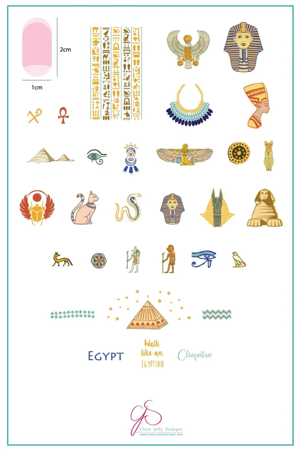 Clear Jelly Stamper Jewels of Egypt LC-33 stampingplade egyptisk