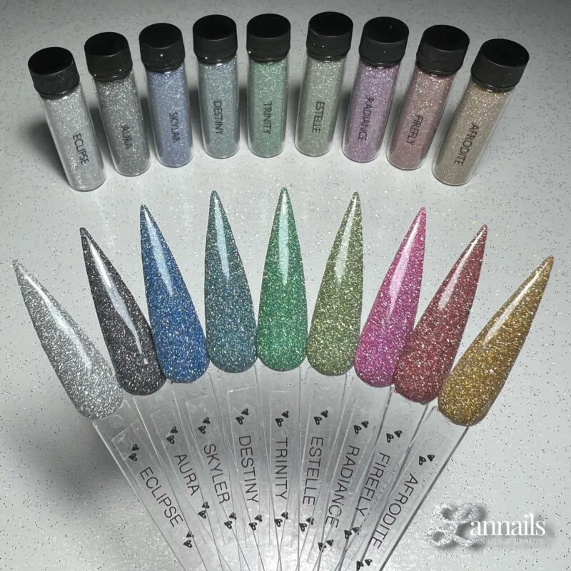 Indigo Nails Aura light reflecting glitter reflekseffekt
