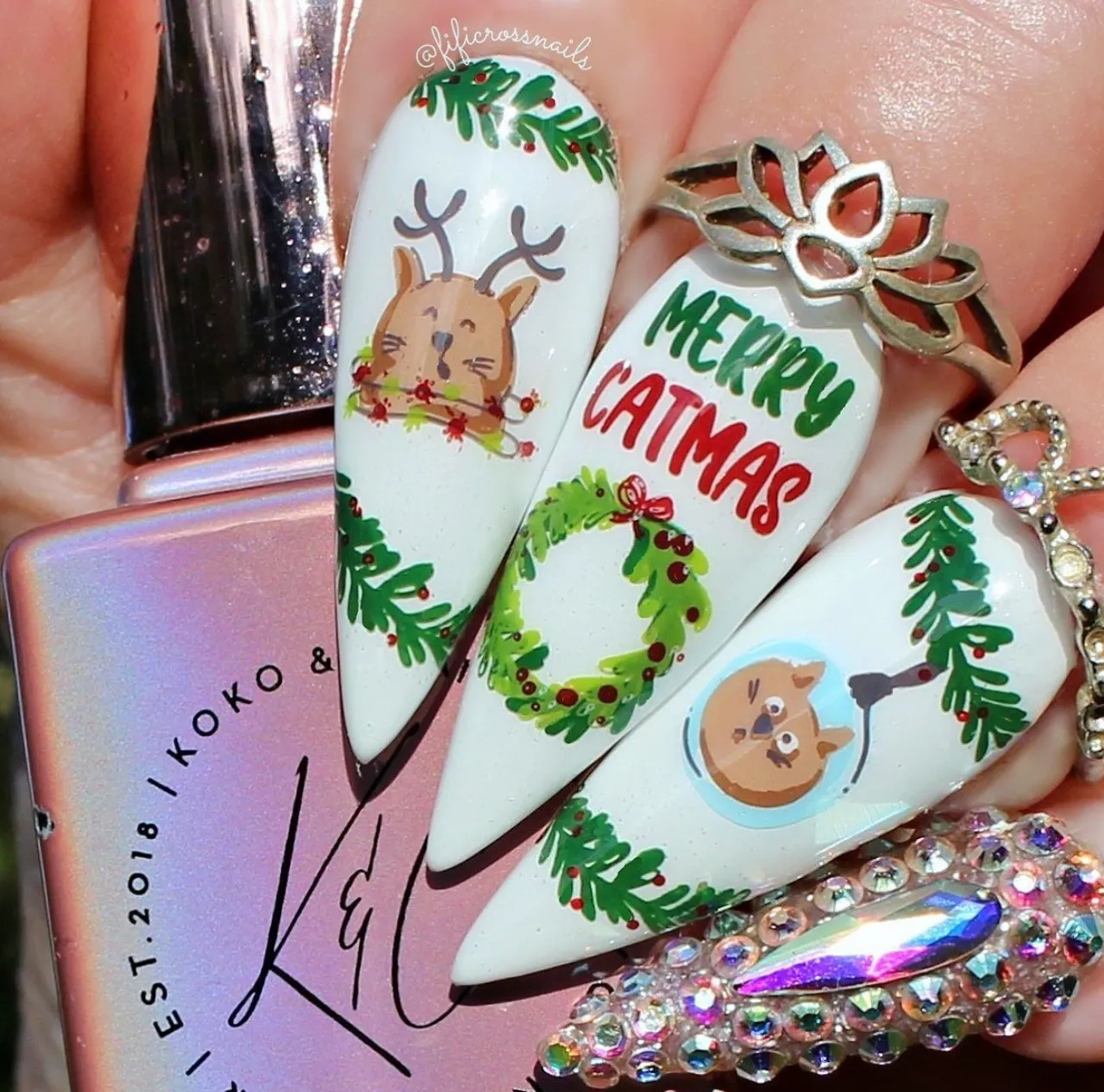 Clear Jelly Stamper Catmas CjSC-67 stamping plade 8x8 cm kattejul