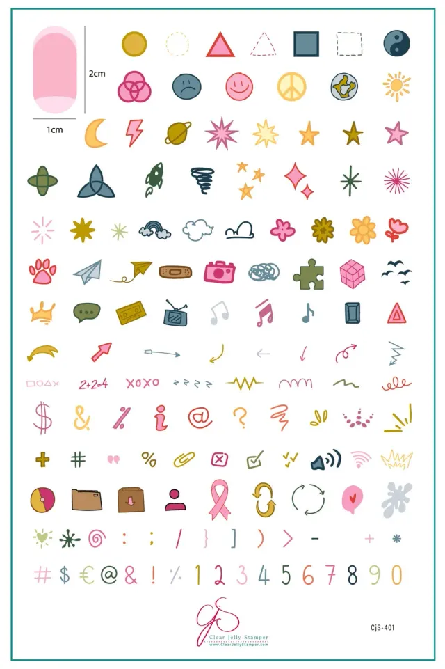 Clear Jelly Stamper Sign Me Up CjS-401 stampingplade symbol