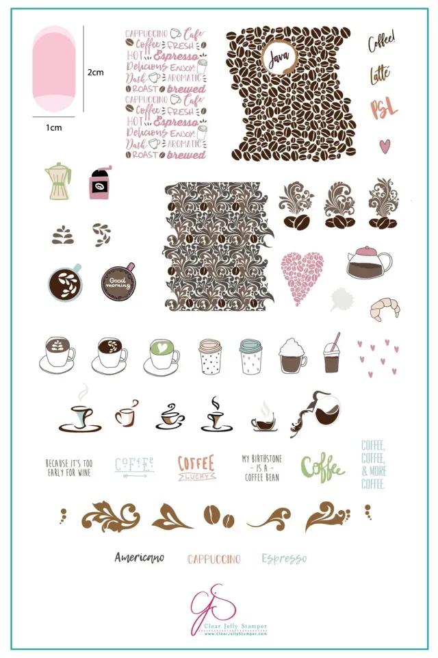 Clear Jelly Stamper CjS-89 Roasted stamping plade kaffe