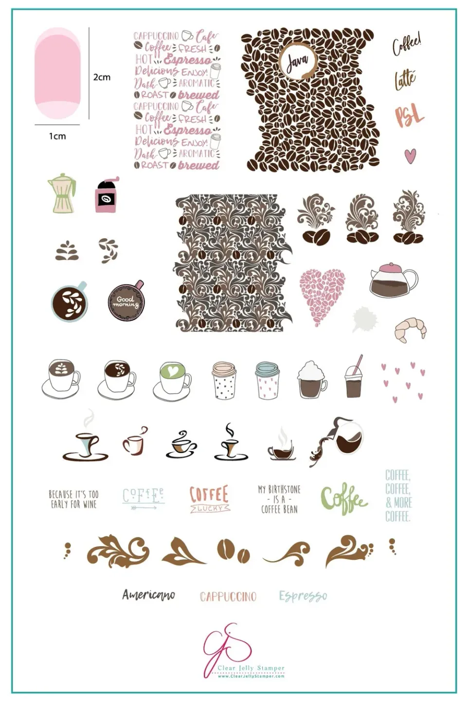 Clear Jelly Stamper CjS-89 Roasted stamping plade kaffe
