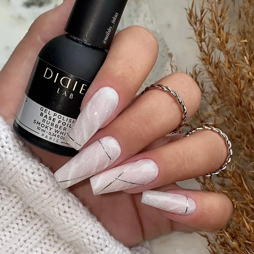 Didier Lab Rubber Base Foil Smoky White base coat gellak