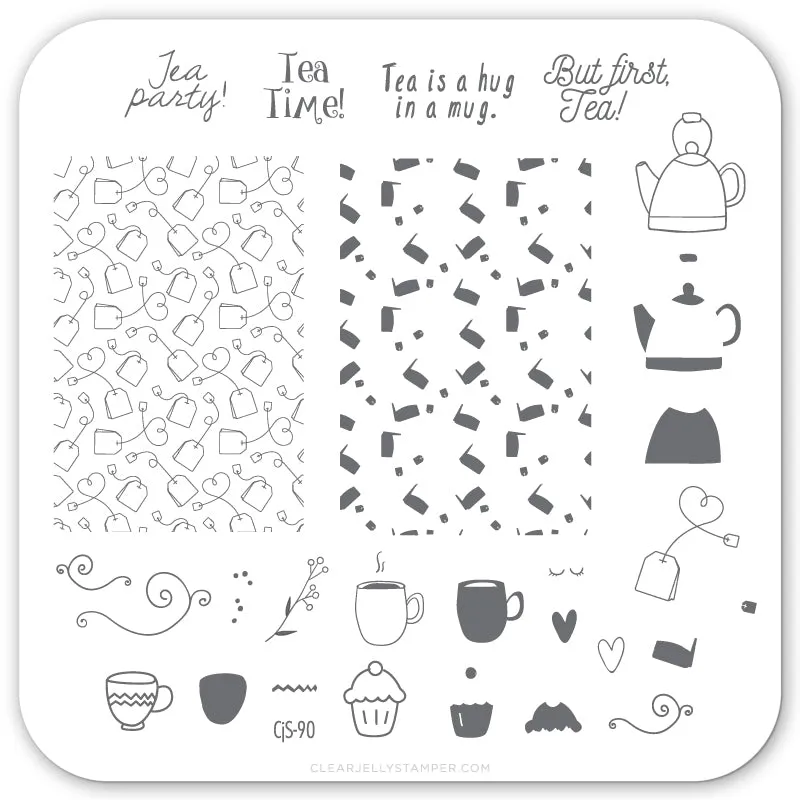 Clear Jelly Stamper CjS-90 Steeped stamping plade 6x6 cm
