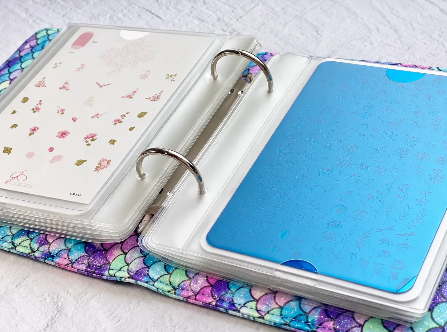 Clear Jelly Stamper Storage Binder mappe pink 20 plader