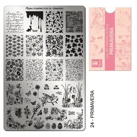 Moyra Stamping Plate 24 Primavera negleplade mønster