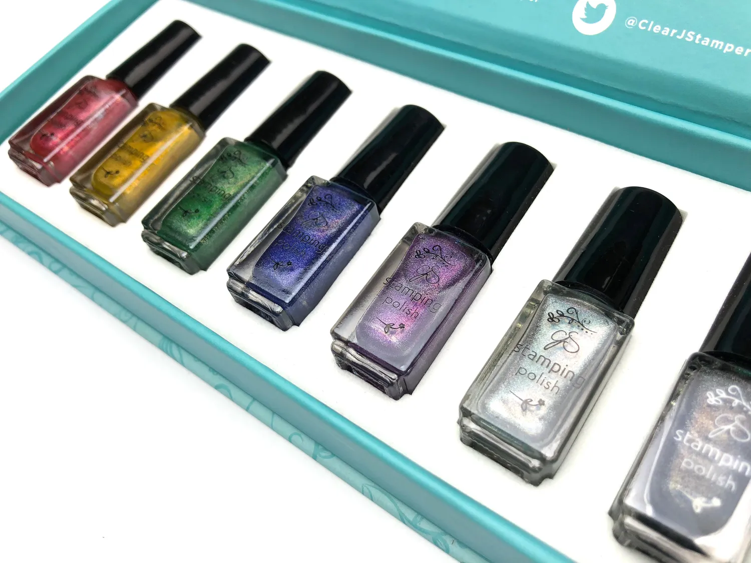 Clear Jelly Stamper Holo stampinglak sæt 7x5 ml H01-H07