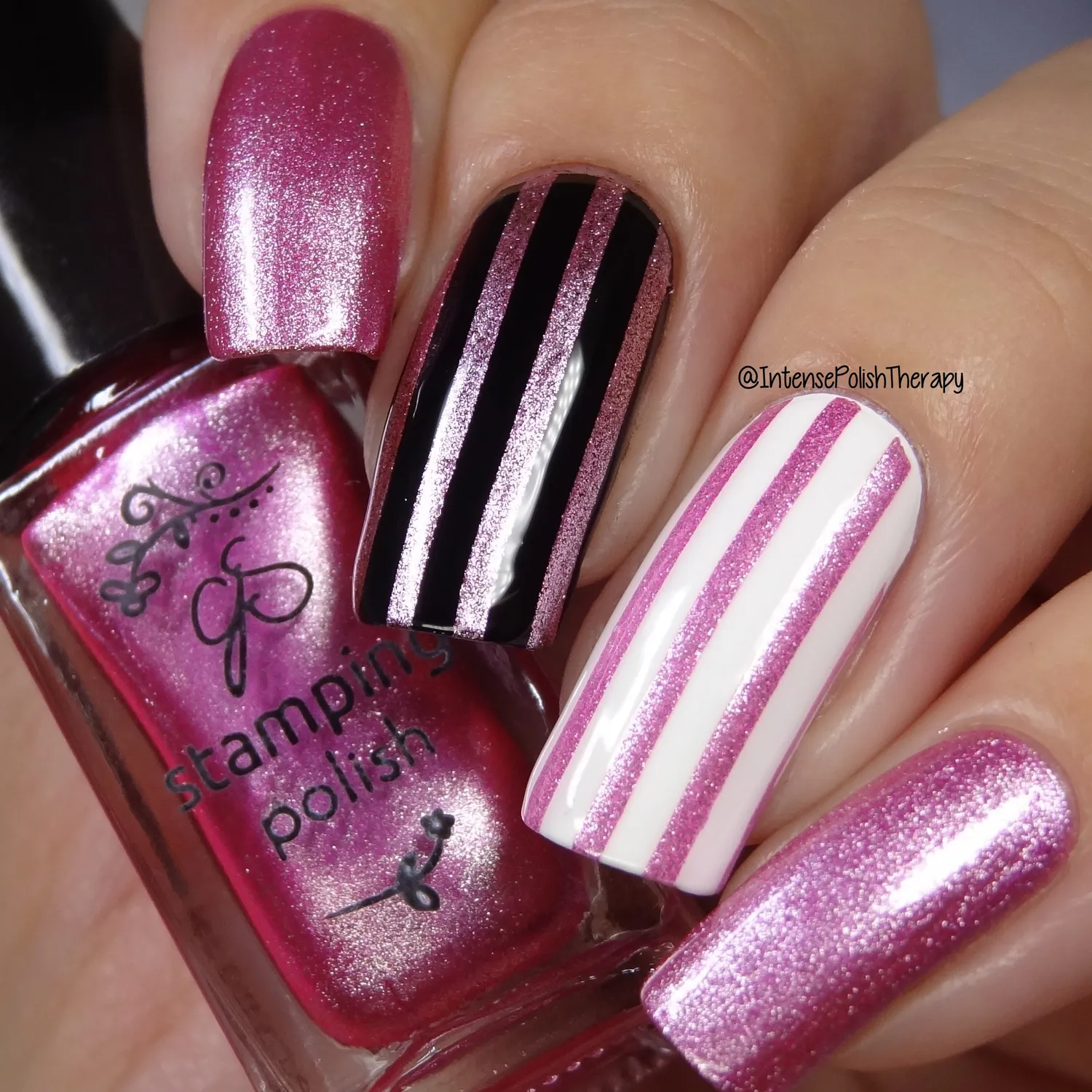 Clear Jelly Stamper 94 Passionate Pink stamping lak 5 ml pink shimmer