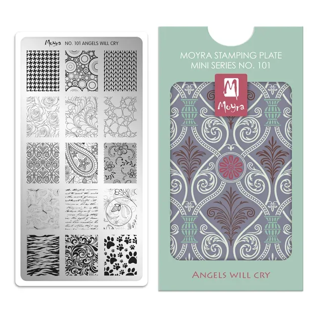 Moyra Mini Stamping Plate 101 Angels negledesign 6x12 cm