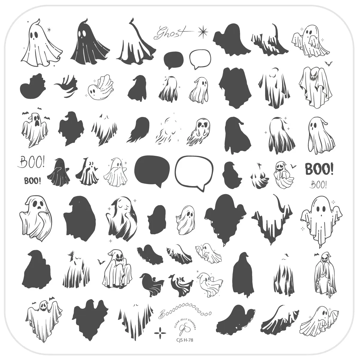 Clear Jelly Stamper CjS-H-78 stempelplade The Ghost halloween