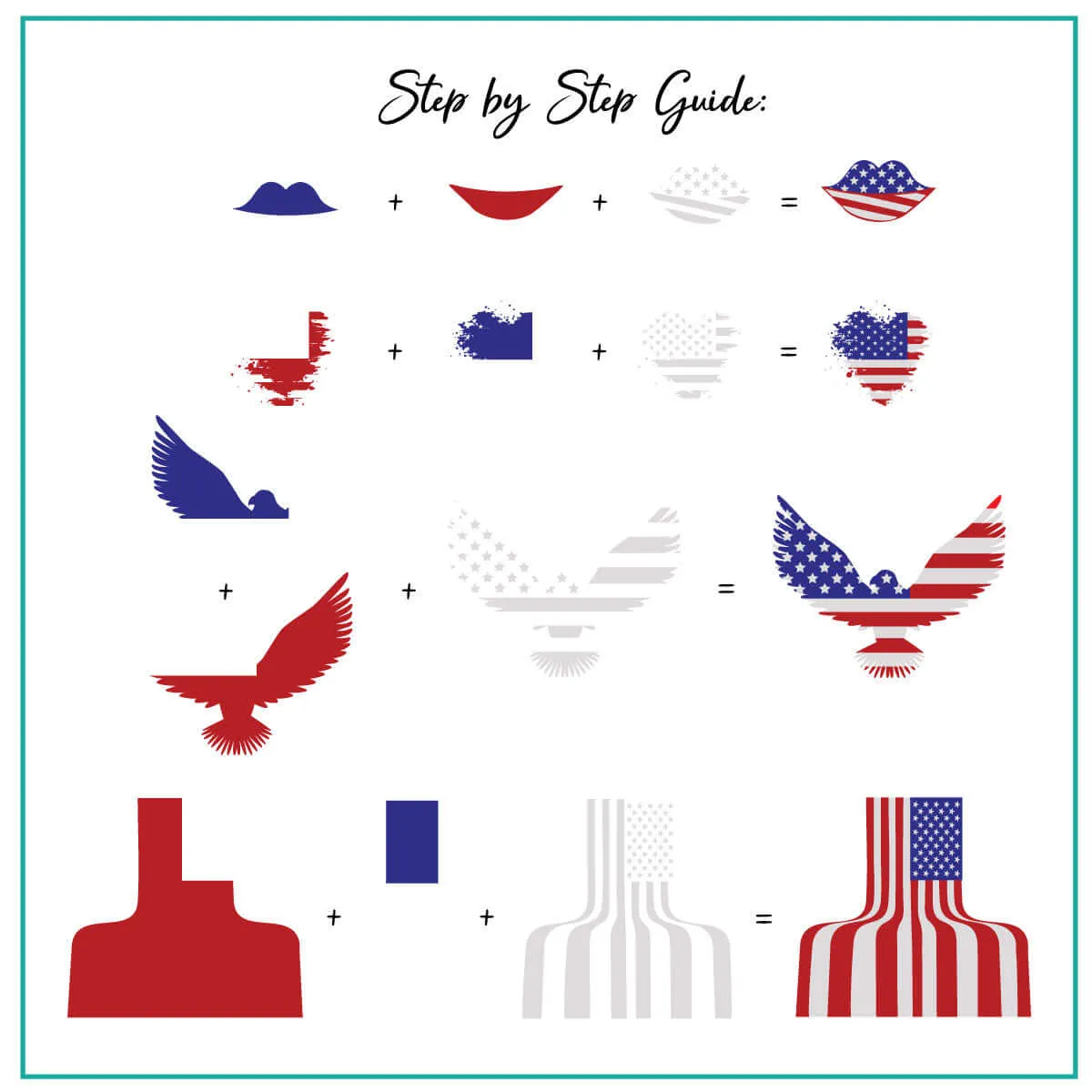 Clear Jelly Stamper Stars & Stripes One CjS-312 stempelplade