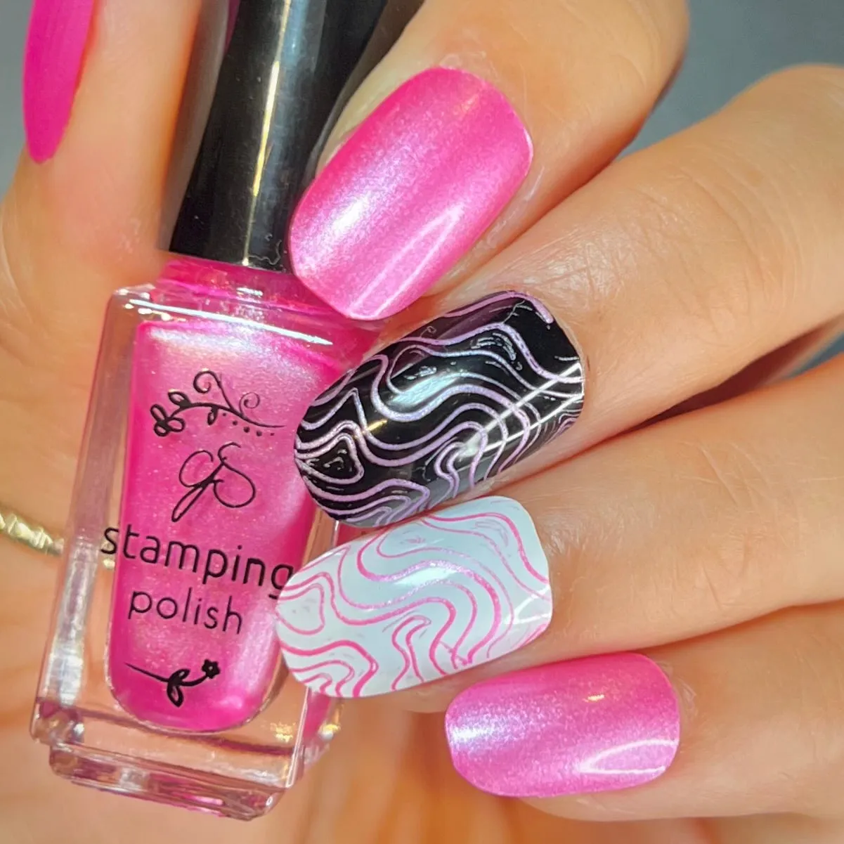 Clear Jelly Stamper 29 Chloe stamping lak metallic pink 5 ml