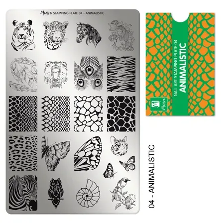 Moyra Stamping Plate 04 Animalistic negleskabelon