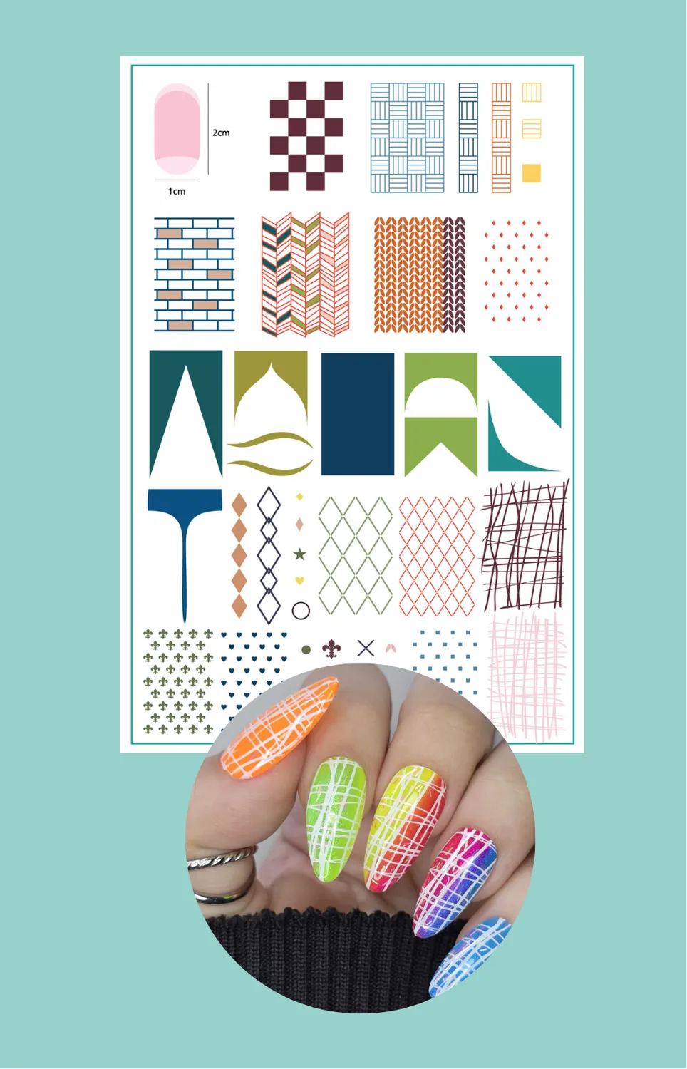 Clear Jelly Stamper CjS-22 Essentials One stampingplade geometrisk