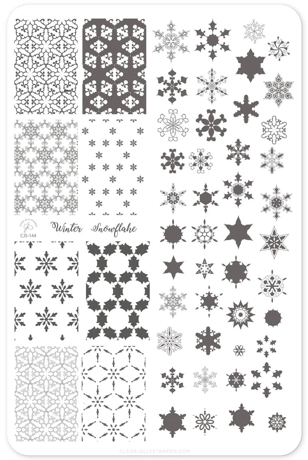 Clear Jelly Stamper CjS-144 Frosted stamping plade snefnug