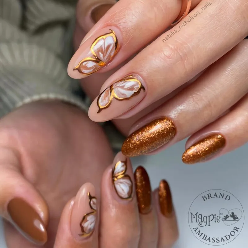 Indigo Nails Amber Dust neglepulver rav effekt
