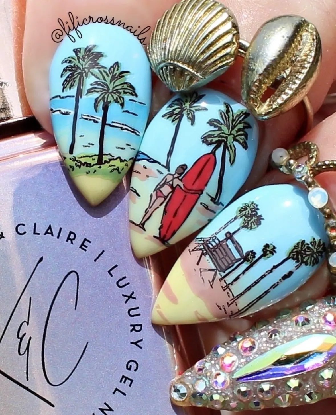 Clear Jelly Stamper CjS-413 Coastal Living stamping plade sommer