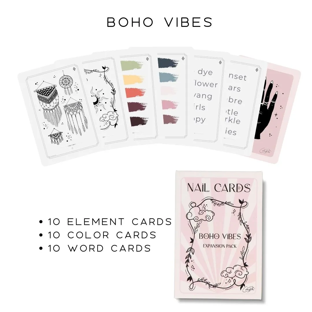 Moonflair Boho Vibes Nail Cards udvidelse 30 kort