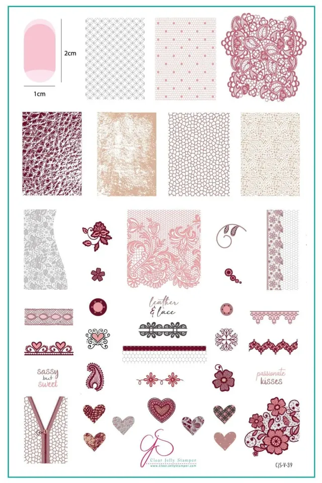 Clear Jelly Stamper Leather Lace CjSV-39 stamping blondeplade