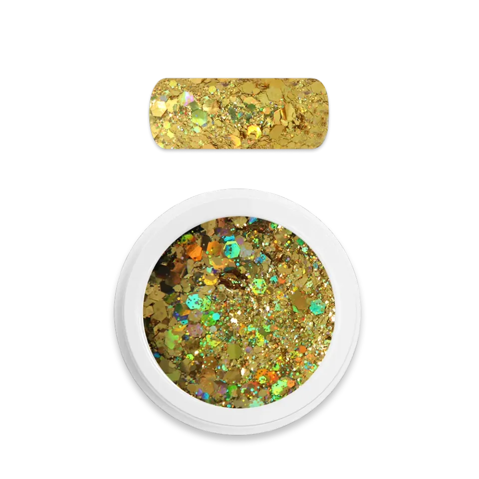 Moyra Holo glitter mix 07 Dark gold 3 g guld