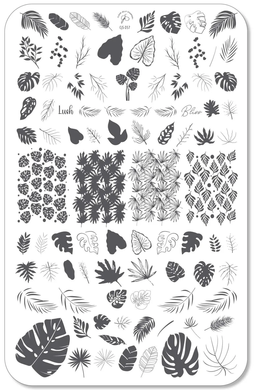 Clear Jelly Stamper Lush Leaves CJS-357 negleplade blade