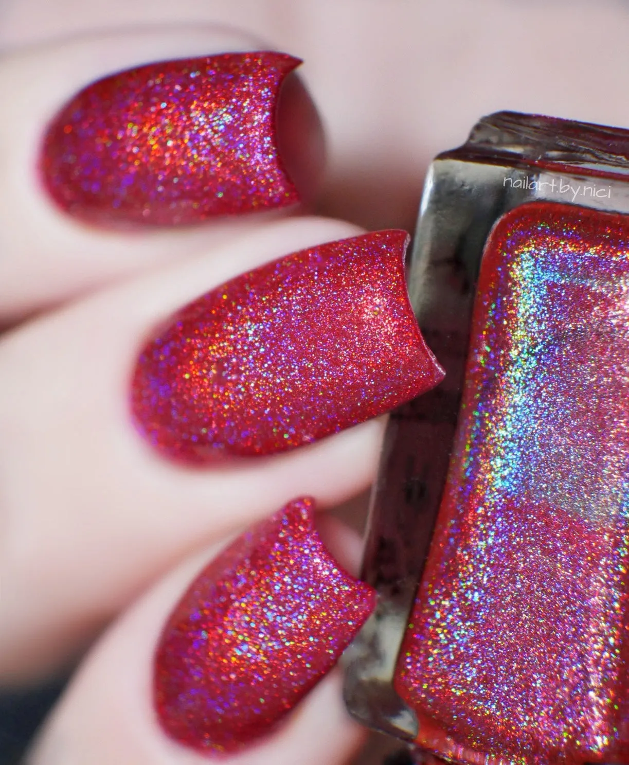 Clear Jelly Stamper Holo 4 stamping lak rød holografisk 5 ml