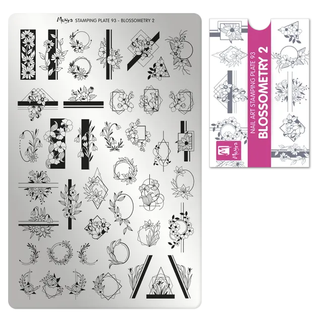 Moyra 93 Blossometry 2 stampingplade blomstermønster