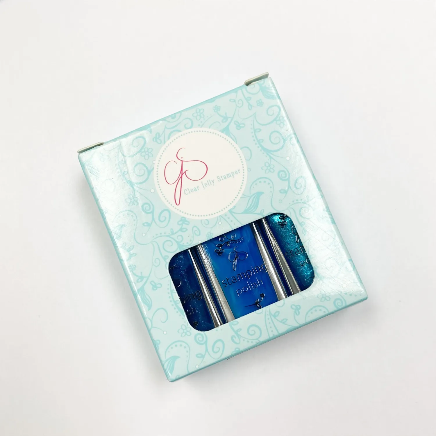 Clear Jelly Stamper Peacock Trio stampinglak sæt 3x5 ml grøn-blå